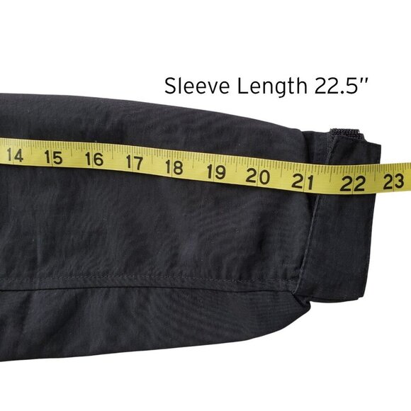 Lands End Boys Girls Half Zip Rain Jacket PouchZip Pocket Outerwear Black Sz 6-8 - Picture 15 of 16